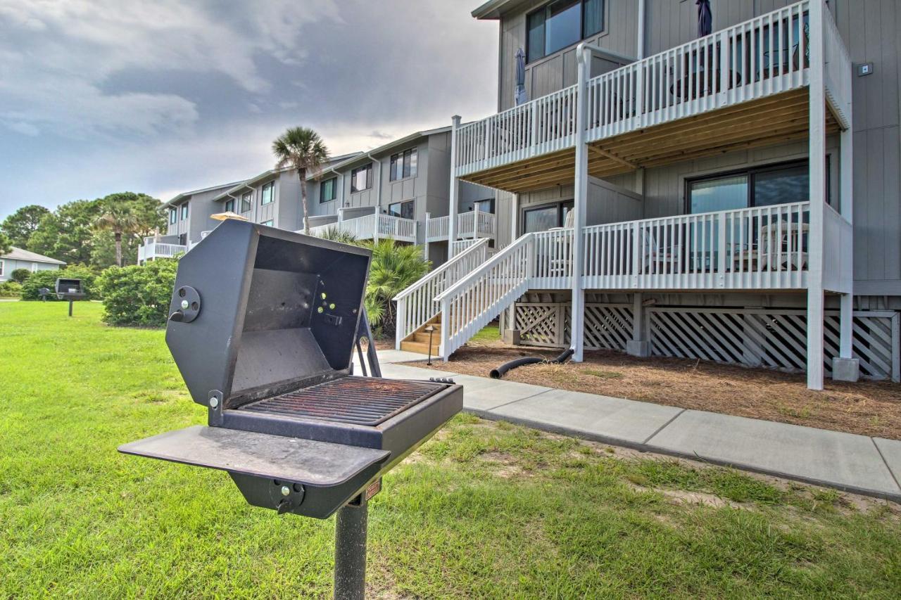 Harbor Island Condo With Deck - Steps To Beach! Oceanmarsh Subdivision Luaran gambar