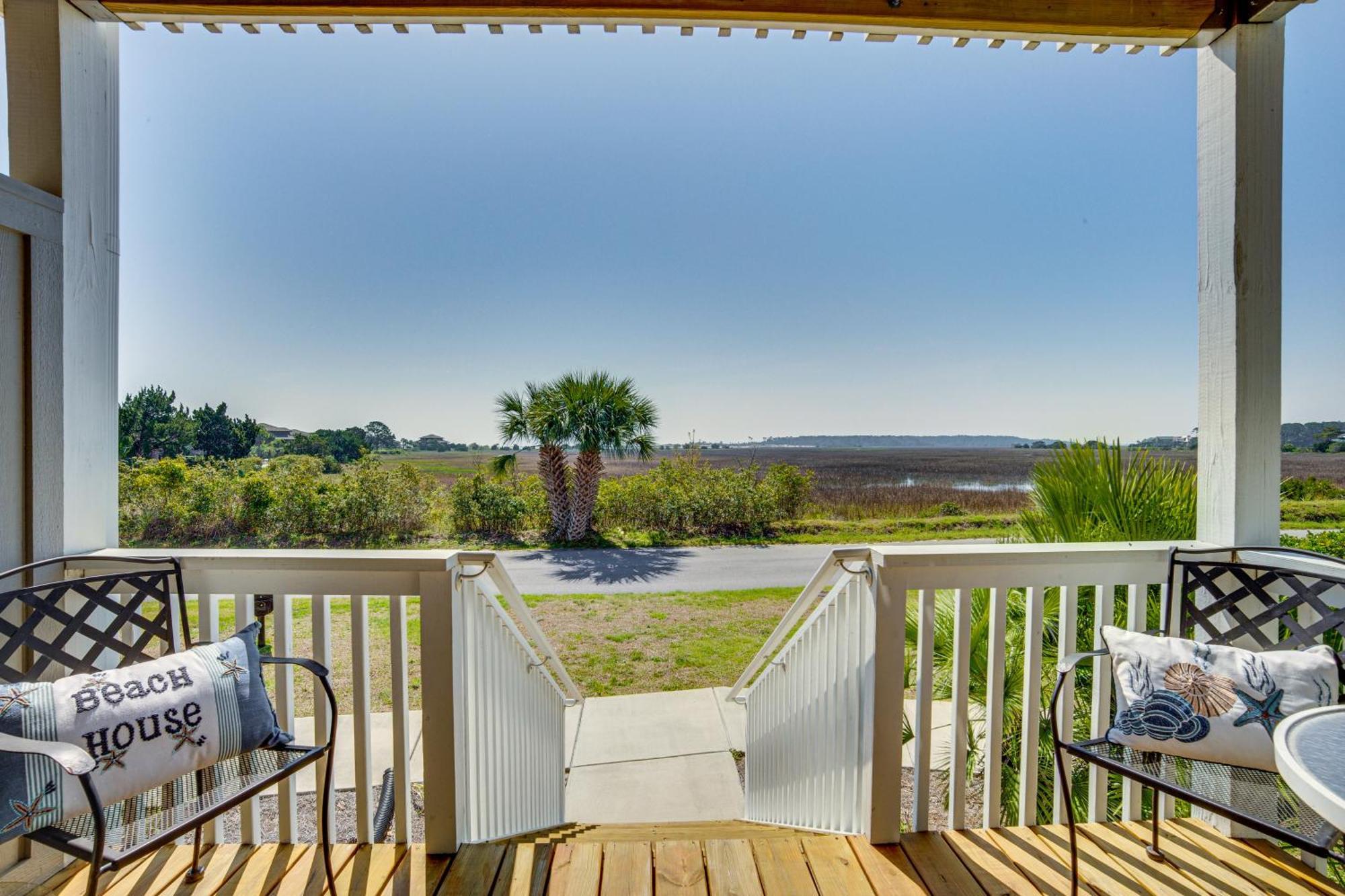 Harbor Island Condo With Deck - Steps To Beach! Oceanmarsh Subdivision Luaran gambar