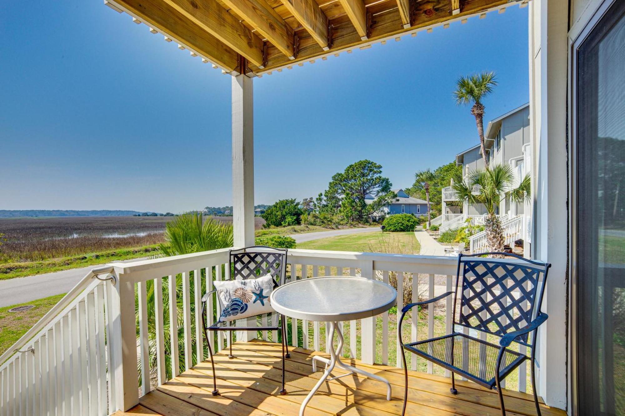 Harbor Island Condo With Deck - Steps To Beach! Oceanmarsh Subdivision Luaran gambar