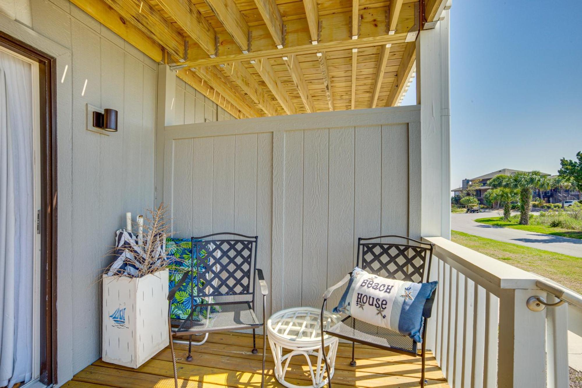 Harbor Island Condo With Deck - Steps To Beach! Oceanmarsh Subdivision Luaran gambar